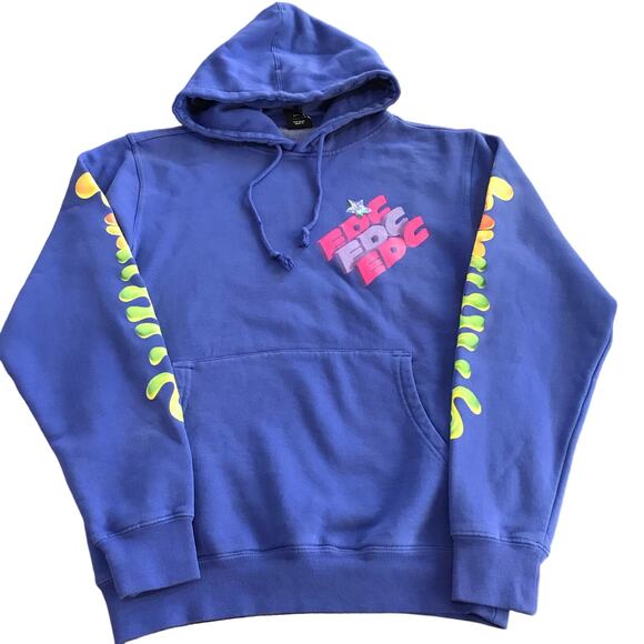 EDC Electric Daisy Carnival Insomniac Happy Characters Hoodie Size Small EUC - Picture 3 of 11